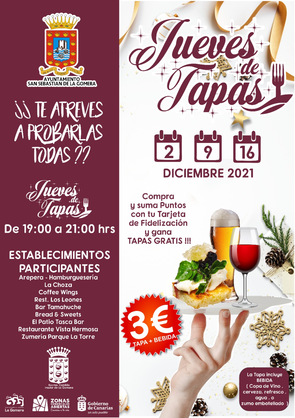 Llegan los 'Jueves de Tapas' a San Sebastián de La Gomera - Ayuntamiento de  San Sebastián de La Gomera